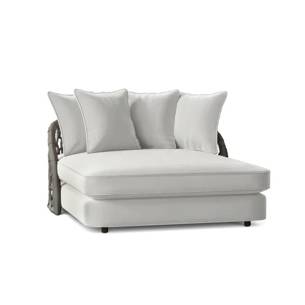 Bali 57'' Wide Outdoor Wicker Patio Daybed with Cushions | Wayfair North America