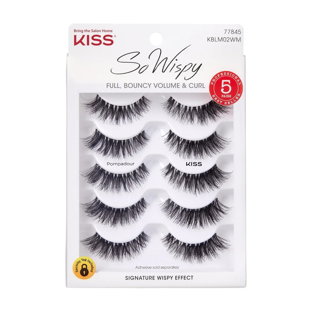 KISS Blowout False Eyelashes, Pompadour Multipack Lashes (5 Pairs) | Walmart (US)