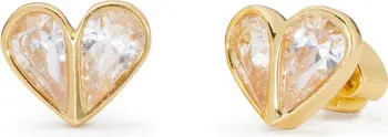 rock solid cubic zirconia heart earrings | Nordstrom