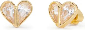 rock solid cubic zirconia heart earrings | Nordstrom