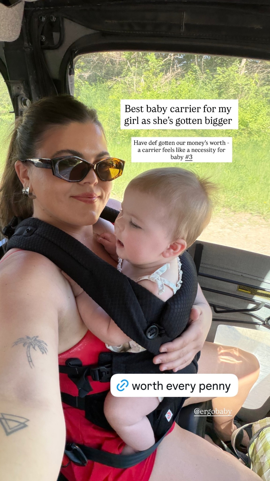 Best baby carrier for my girl as she’s gotten bigger 
 Have def gotten our money’s worth - a carrier feels like a necessity for baby #3  @ergobaby