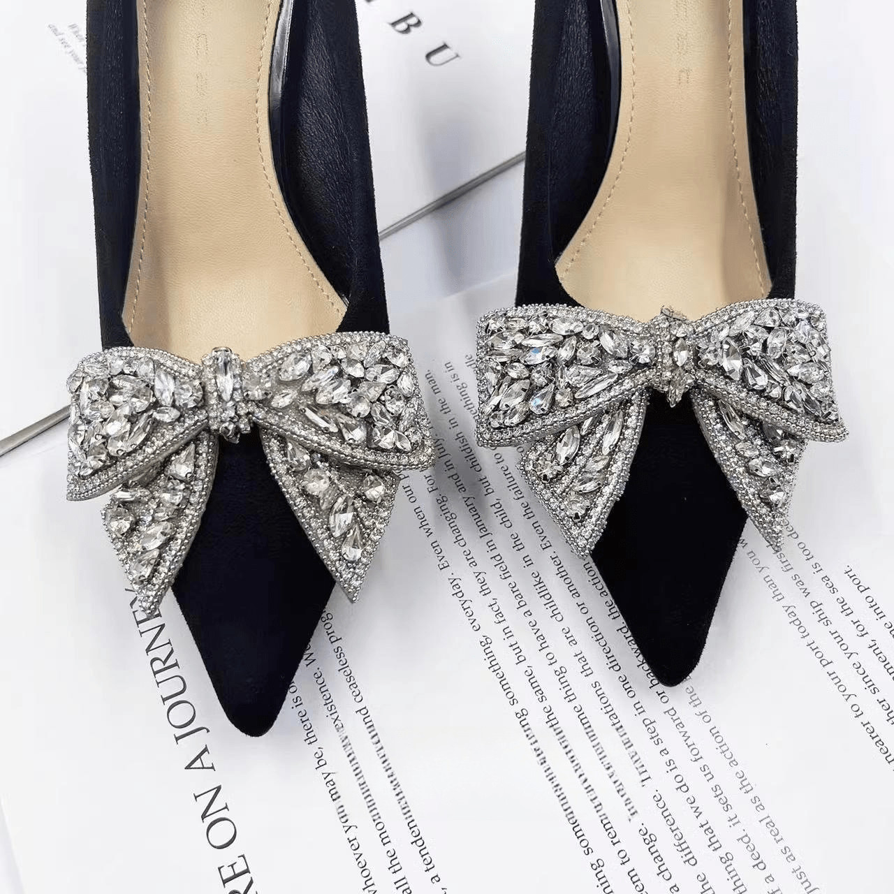 1pair Detachable Bow Rhinestone Shoe Buckle For Diy Shoe Decoration, Elegant & Luxuriant Style, S... | SHEIN