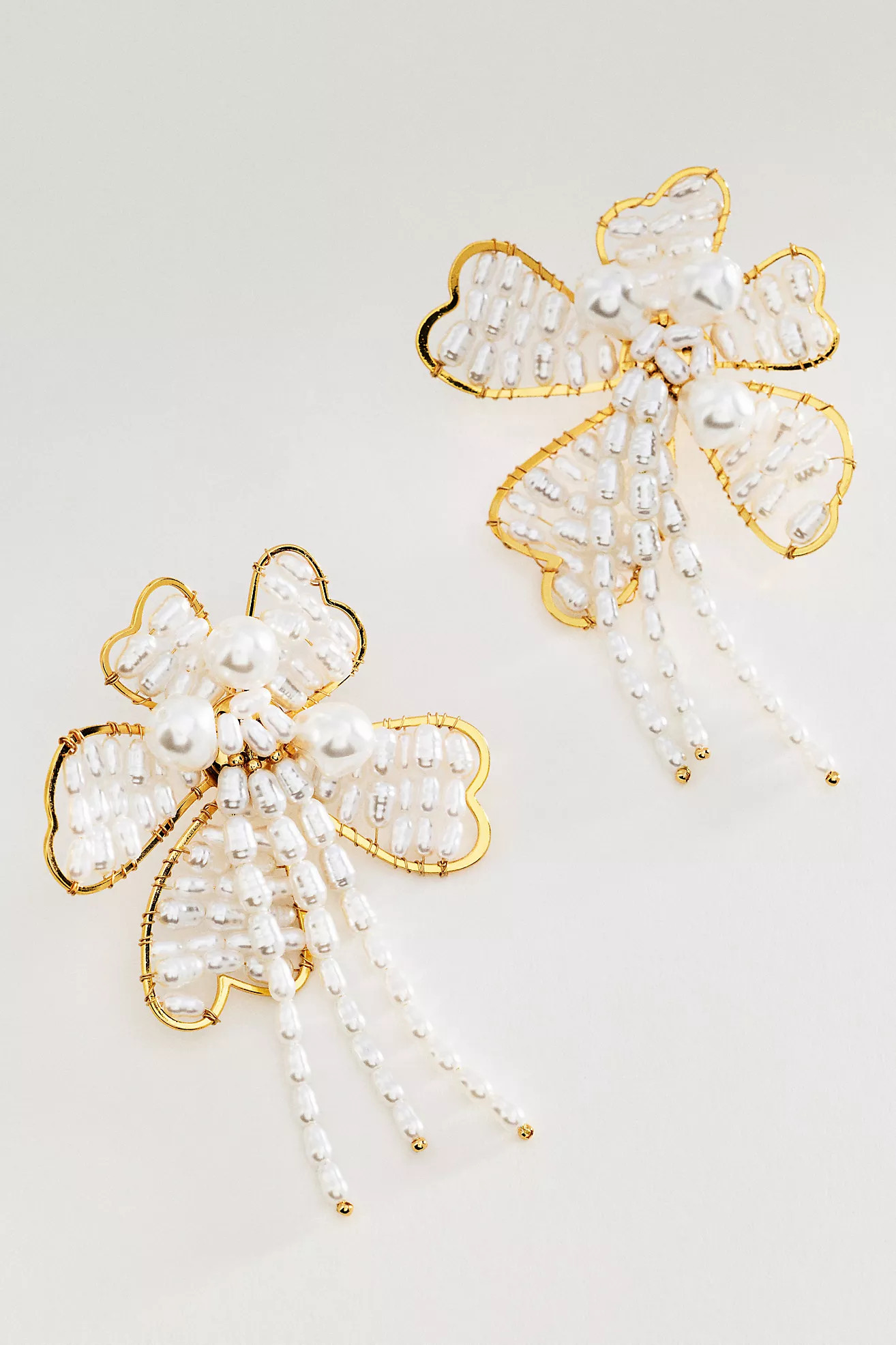 Beaded Pearl Floral Earrings | Anthropologie (US)