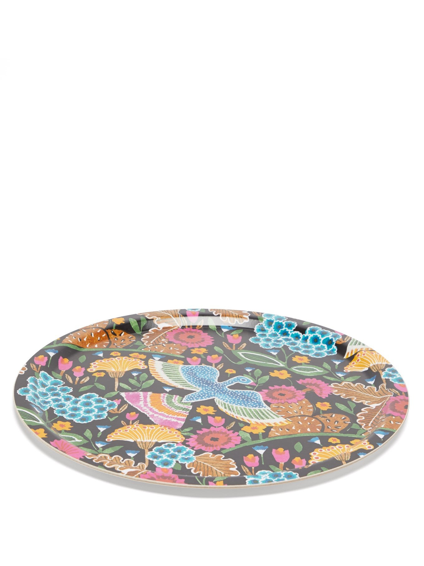 Colombo Nero-print laminated-wood round tray | Matches (UK)