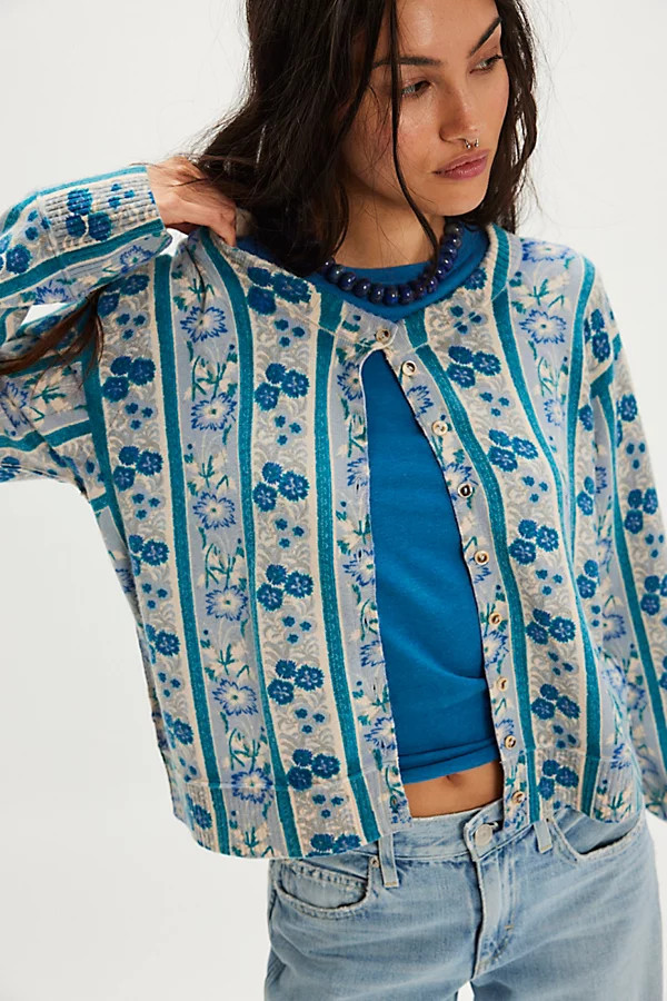 Nocturnal Patterned Cardi | Free People (Global - UK&FR Excluded)