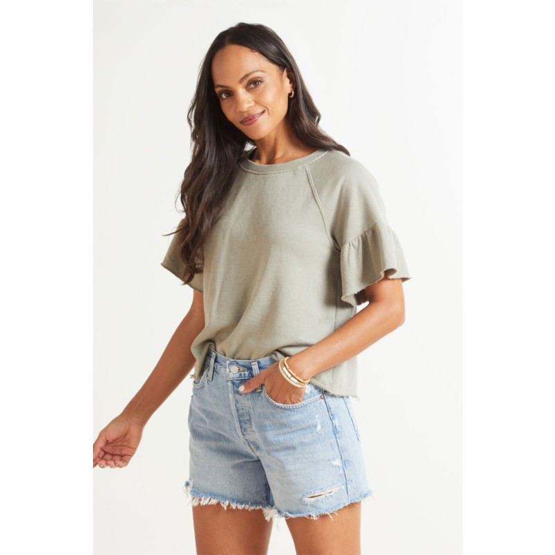 MICHAEL STARS Ava Flutter Sleeve Top | EVEREVE | Evereve