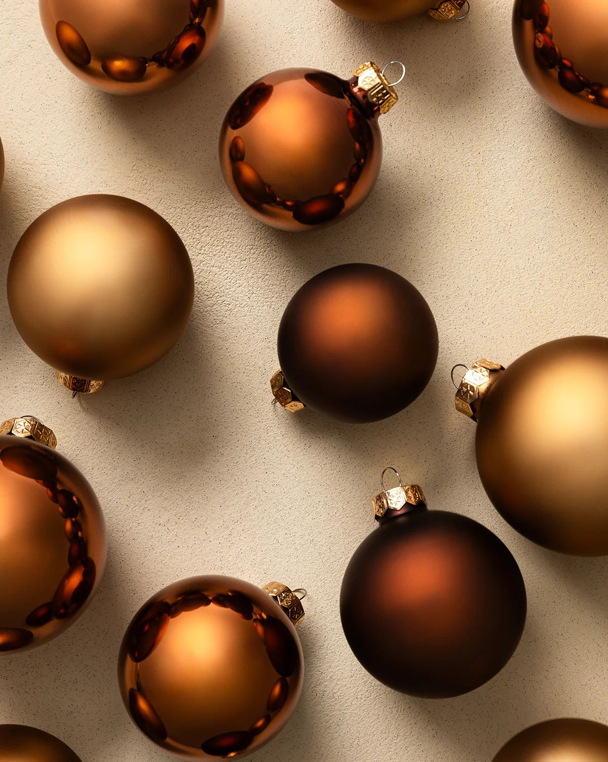 Espresso Glass Baubles (Set of 21 Assorted) | McGee & Co. (US)