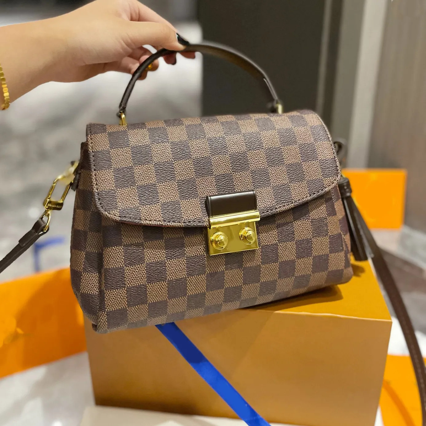 Tote Bag Plaid Luxury Designer Brand Fashion Shoulder Fashionable Bags Shopping Handbags High Qua... | DHGate