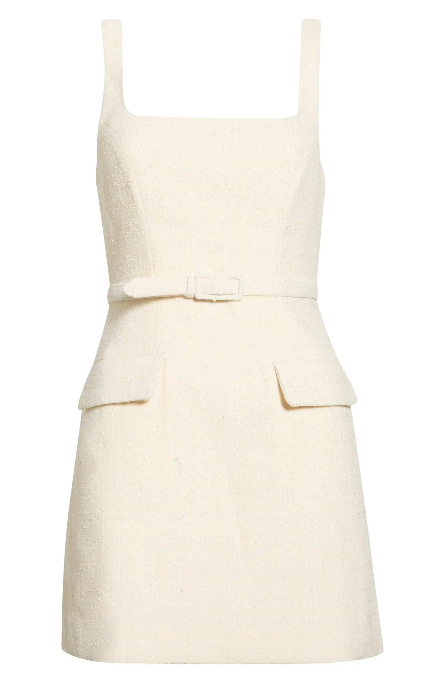 Adelyn Belted Tweed Minidress | Nordstrom