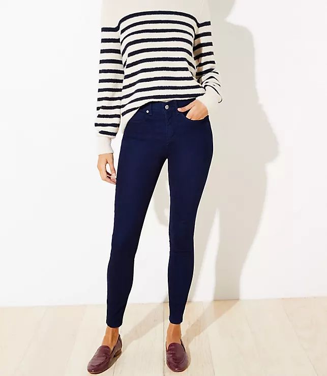 Cozy Denim Leggings in Indigo | LOFT