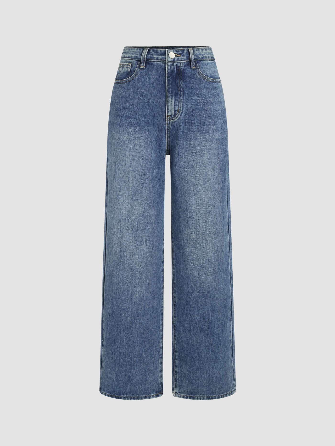 Yoney Denim Solid Straight Leg Jeans | Cider