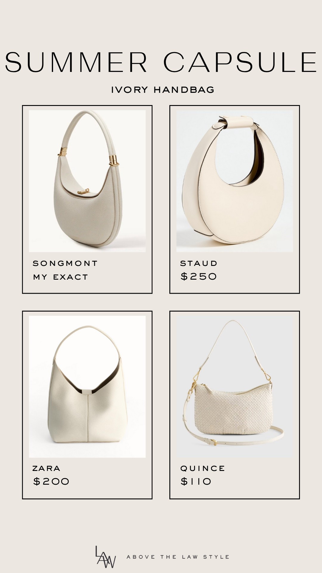 Summer Capsule: Ivory Handbag

#LTKItBag #LTKStyleTip #LTKSummerEdit