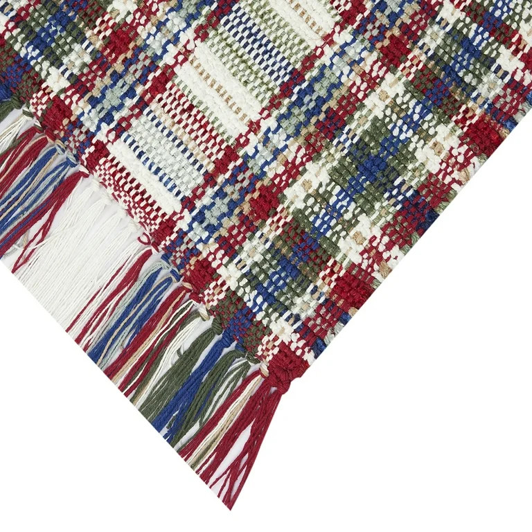 Better Homes & Gardens Beige Plaid 24" x 36" Accent Rug | Walmart (US)