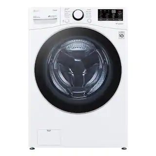 LG Electronics 27 in. 4.5 cu. ft.Ultra Large Capacity White Front Load Washer with Steam and Wi-F... | The Home Depot