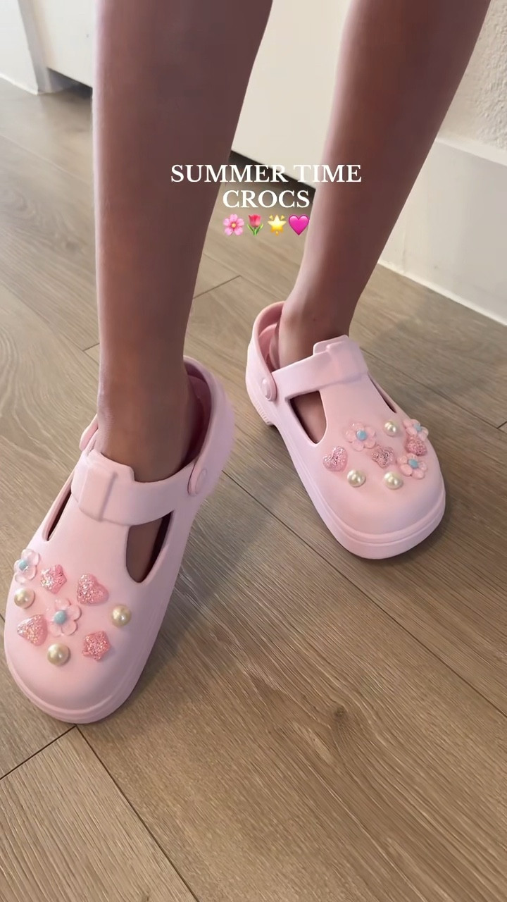 Are you kidding with these?!?!! 🌸💐🌷 new amazon crocs & charms for my girls! 

#LTKSummerEdit #LTKShoeCrush #LTKKids