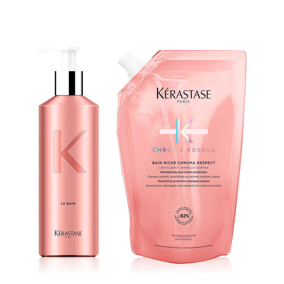 Chroma Absolu Reusable Bottle & Shampoo Refill Pouch | Kérastase | Kerastase US