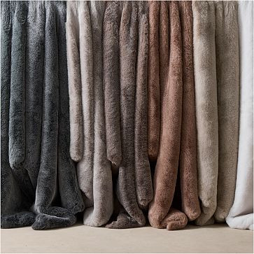 Faux Fur Chinchilla Throw | West Elm (US)