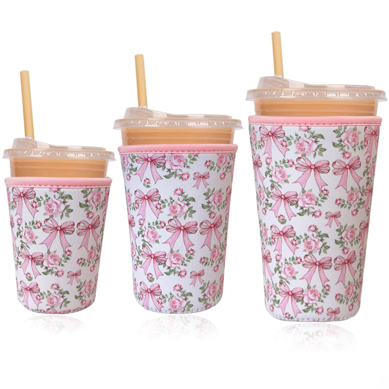 Reusable Insulated Neoprene Iced Coffee Cup Sleeve, Durable Drink Sleeve for Cold Beverages, Beve... | Amazon (US)