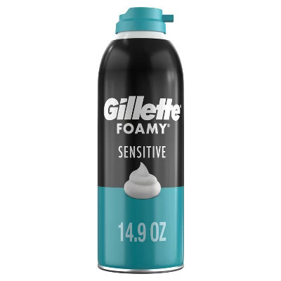 Gillette Foamy Men's Sensitive Shave Foam - 14.9oz | Target