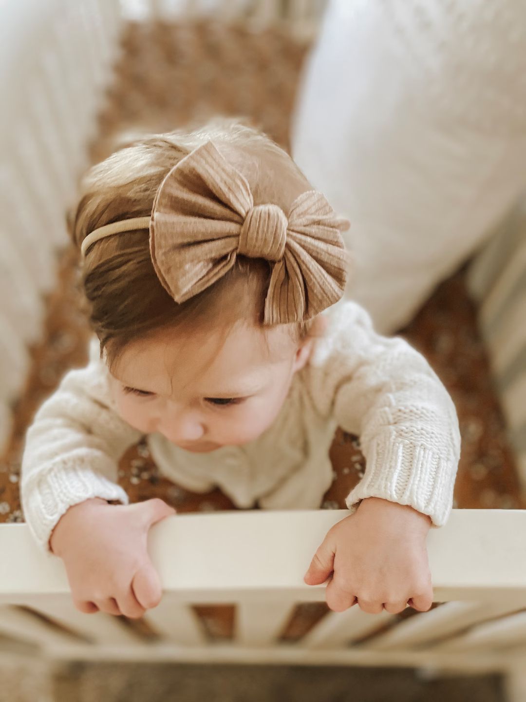 Baby Turban Knot Headband, Nylon Stretch Bow Headwrap, One Size Fits All Bow, Baby Hair Bow, Baby... | Etsy (US)