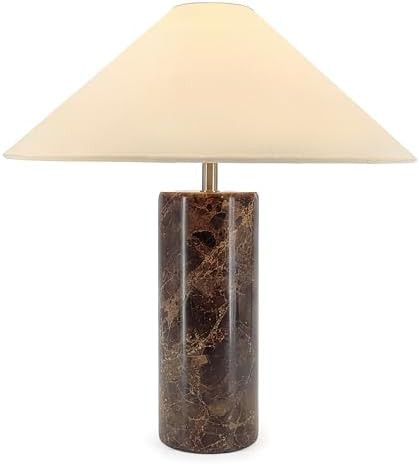 Brightech Runo LED Table Lamp - 14” Modern Stone Table Lamp for Bedside - Decorative Dimmable D... | Amazon (US)