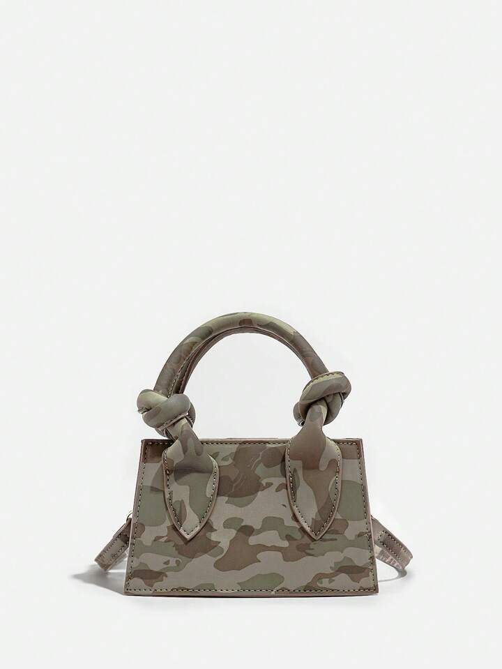 SHEIN SXY Camouflage Pattern Flip Cover Square Fashion Handbag | SHEIN