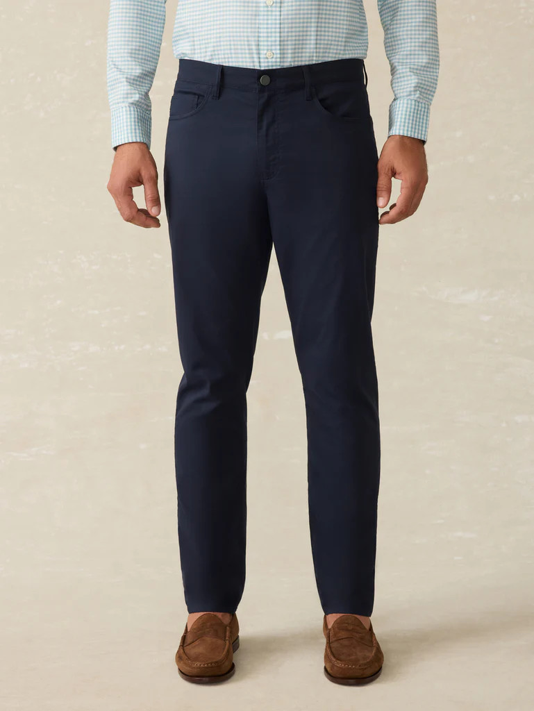 Movement™ 5-Pocket Pant Athletic Fit - Navy | Faherty