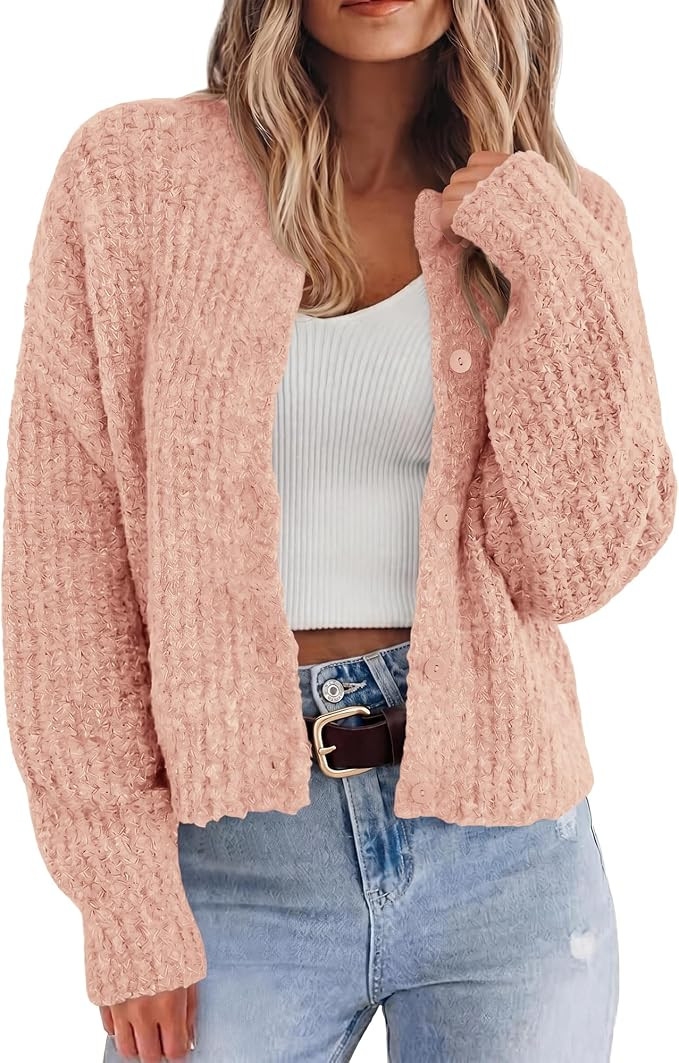 BTFBM Cardigan Sweaters for Women Chunky Knit | Amazon (US)