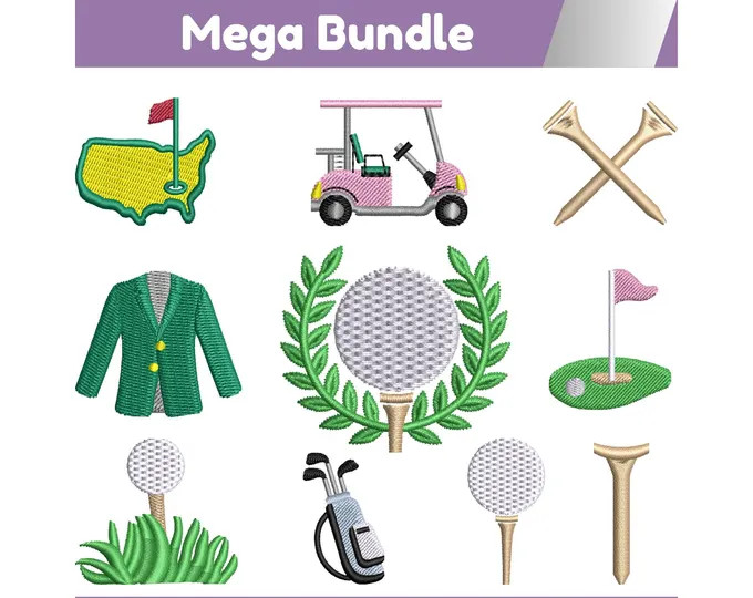Golf Mini Fill Stitch Embroidery Design, Sports Bundle (machine Embroidery) - Etsy | Etsy (US)