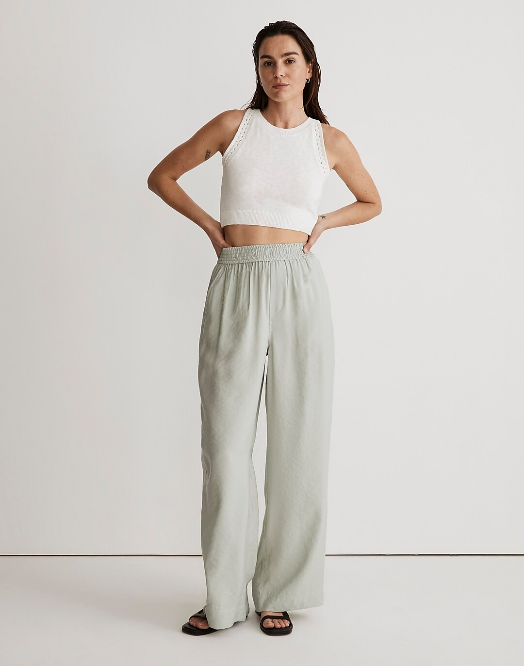 The Carley Wide-Leg Pant in Softdrape | Madewell