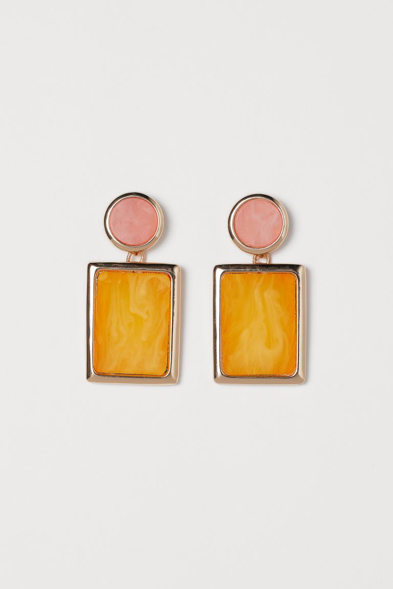 H & M - Earrings with Pendants - Orange | H&M (US + CA)