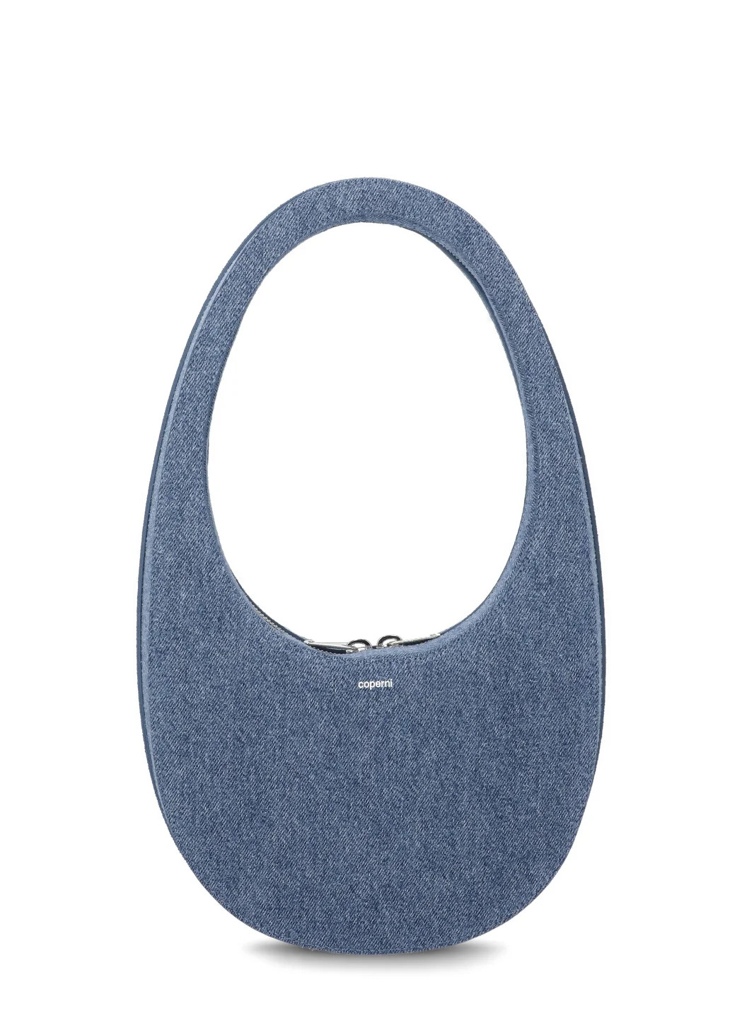 Coperni Swipe Logo Printed Denim Shoulder Bag | Cettire Global