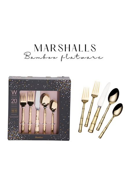 Gorgeous gold bamboo flatware set at Marshalls!!

#LTKFindsUnder50 #LTKSaleAlert #LTKHome