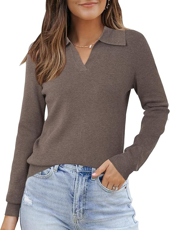 Arach&Cloz Women’s Wool Blend Collared Fall Pullover Sweaters Business Casual Outfits 2025 | Amazon (US)
