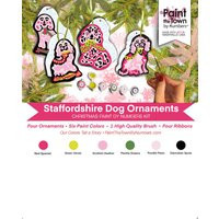 Paint By Number Staffordshire Dogs Ornament Kit/8""x10"" Diy Four Ornaments Ribbons Holiday Craft Made in Usa | Etsy (US)
