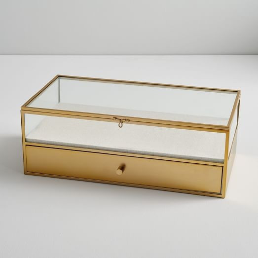 Terrace Shadow Box - Brass (Large Rectangle) | West Elm (US)