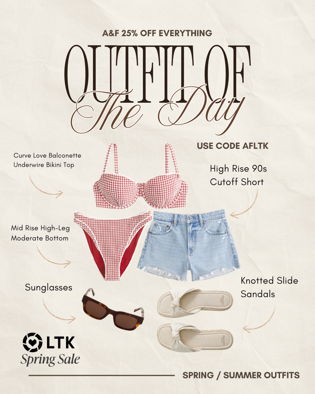 Such a cute spring / summer outfit idea from Abercrombie ☀️ the gingham bikini with the 90s cutoffs is the perfect easy spring break or vacation outfit. Use code AFLTK.
spring outfits 2026, date night outfits, easter basket stuffers, easter dress women, vacation outfits beach, st patricks day outfit women, spring dresses, work outfits, plus size fashion, spring break outfits, abercrombie sale, abercrombie outfits, abercrombie swim, gingham bikini, beach vacation outfits, spring break outfits women, summer outfit ideas, abercrombie denim shorts, casual vacation outfits 

 #LTKSpringSale #LTKootd #LTKSaleAlert