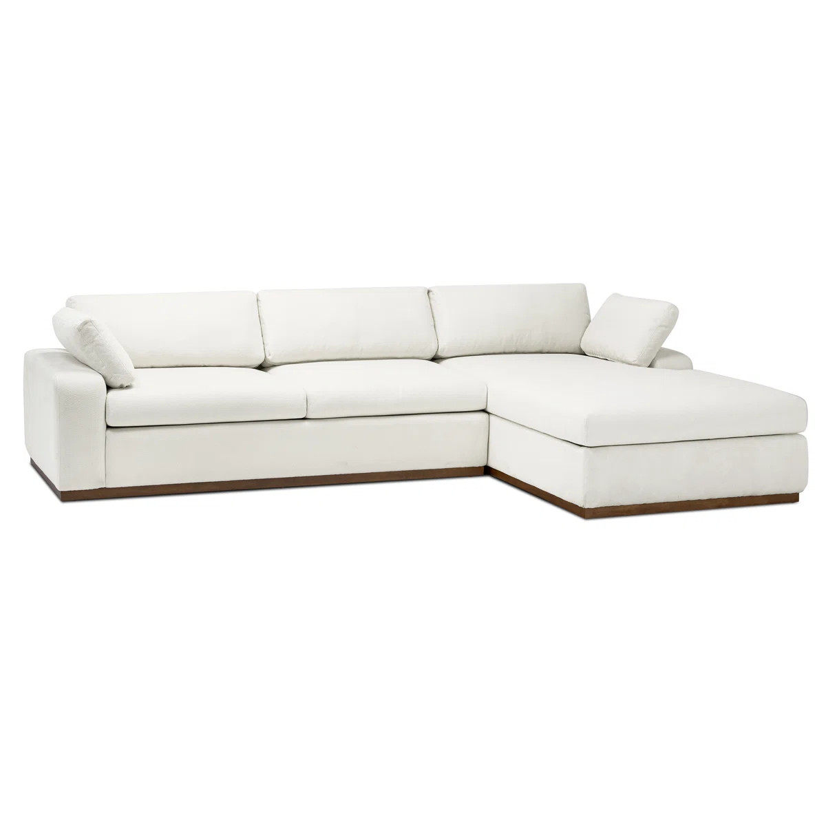 Hokku Designs Hinckley Sectional with Storage in Polar White | Wayfair | Wayfair North America