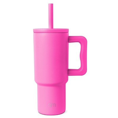 Simple Modern 24oz Stainless Steel Trek Raspberry Vibes Straw Tumbler Pink: Dishwasher-Safe, Cold Beverages, All Ages | Target