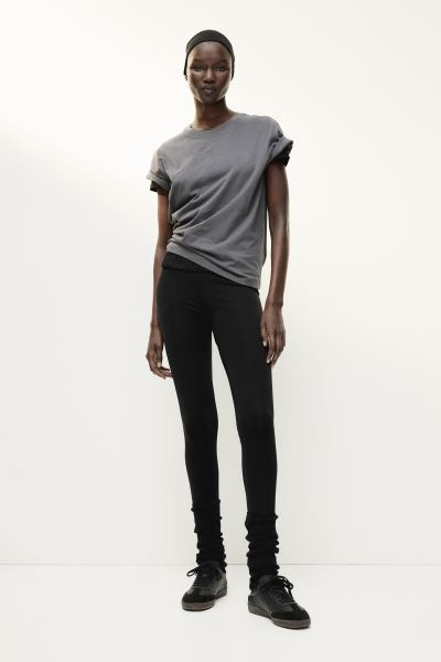 Cotton T-shirt - Round Neck - Short sleeve - White - Ladies | H&M US | H&M (US + CA)