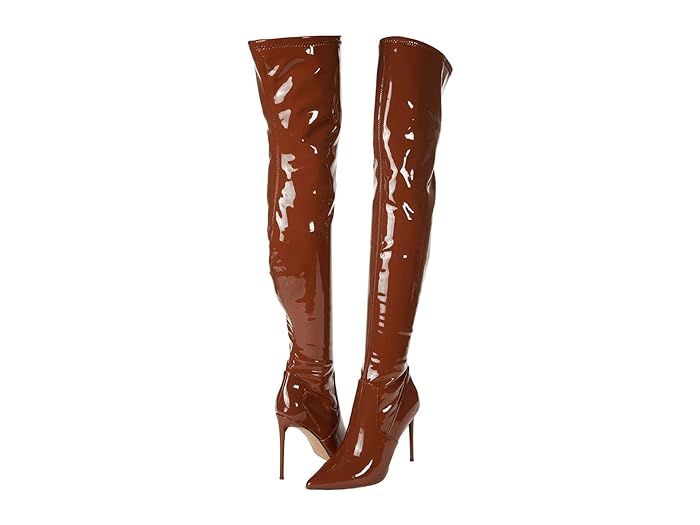 Steve Madden Viktory Over-the-Knee Boot (Cognac Patent) Women's Shoes | Zappos