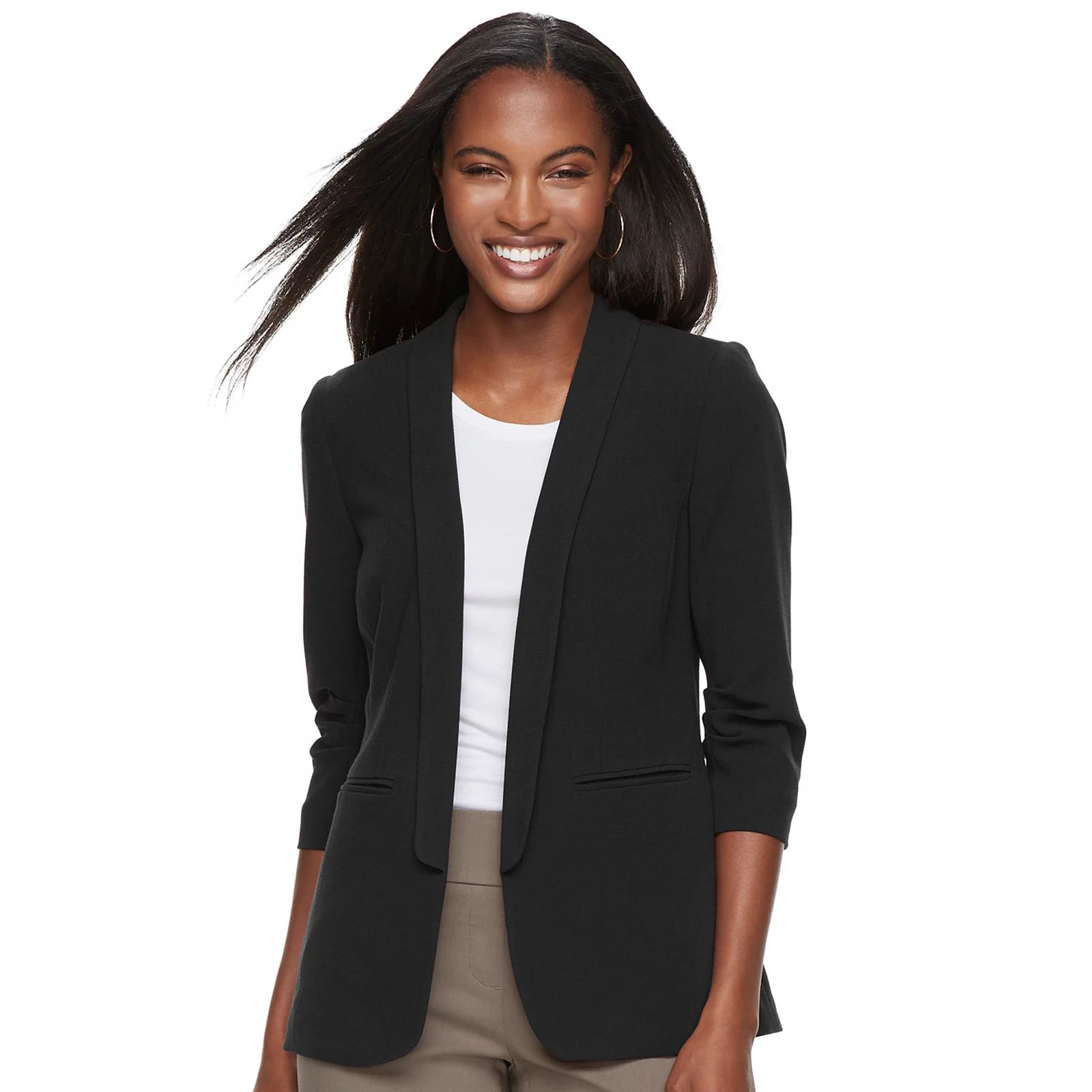 Women's Apt. 9® Long Blazer, Size: XS, Black | Kohl's