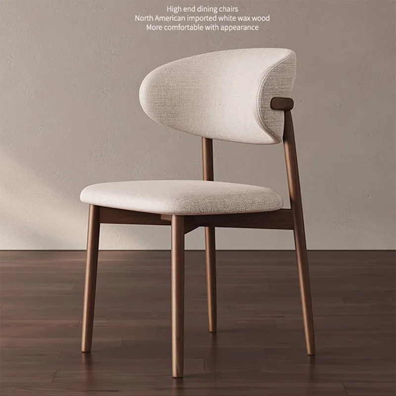 Niell Mid-Century Ash Dining Chairs, Brown Solid Wood Legs, Not Assembled Need, Beige Kitchen Cha... | Wayfair North America