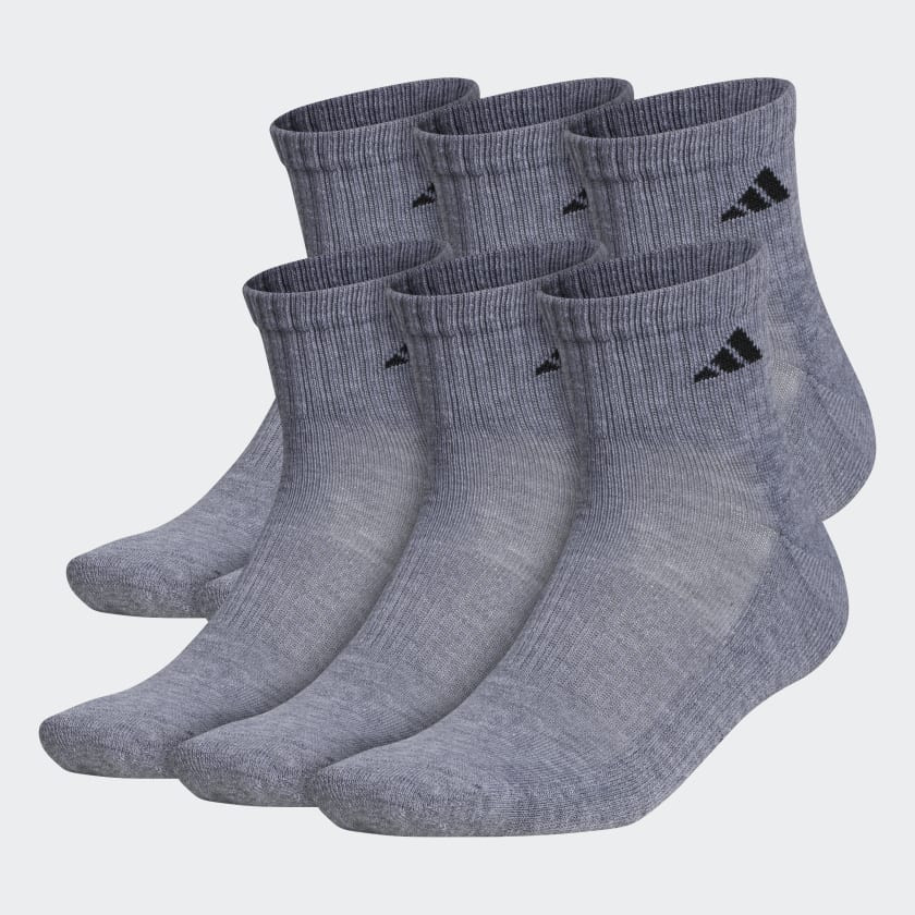 Athletic Cushioned Quarter Socks 6 Pairs | adidas (US)