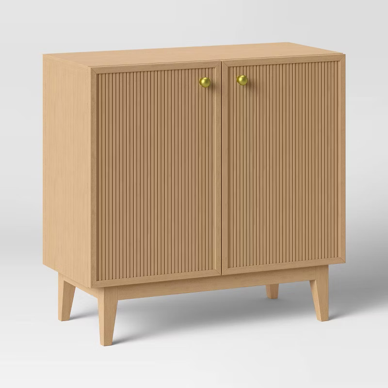 Wells 2 Door Storage Cabinet Light Brown - Threshold™ | Target