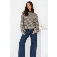 Bloom Long Sleeve Top Beige Stripe | Hello Molly (US)