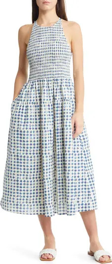 Shibori Halter Tiered Midi Dress | Nordstrom