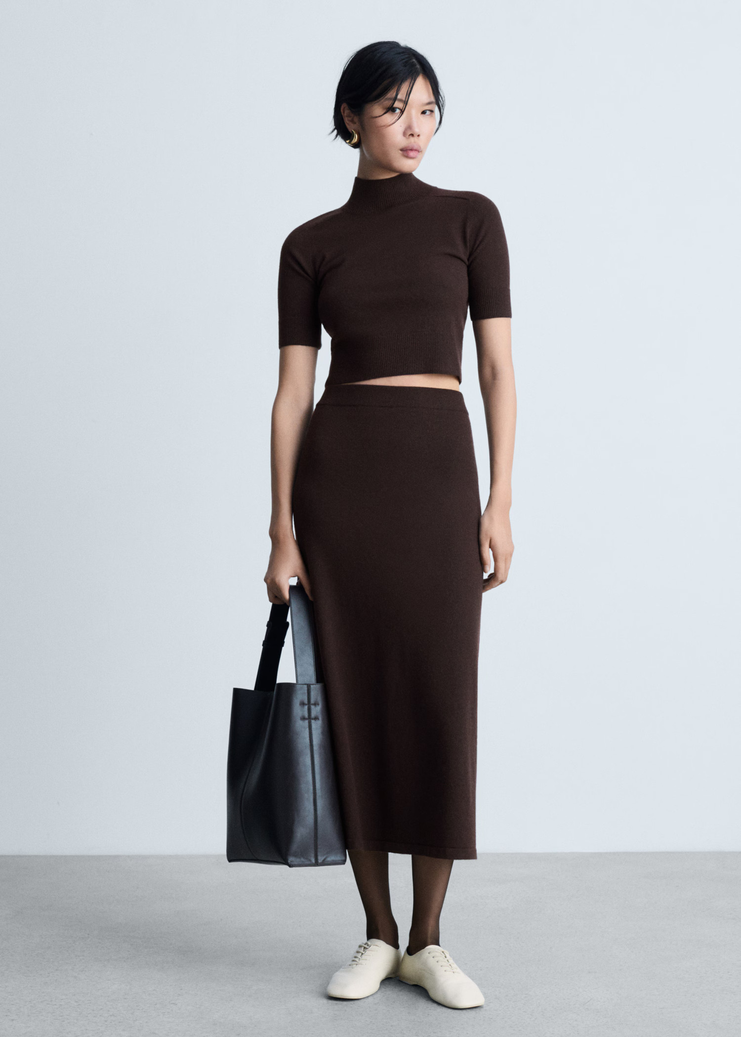 Perkins-neck short-sleeved sweater | MANGO (UK)