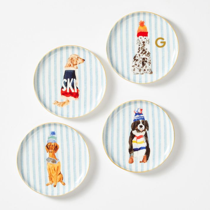 Mark & Graham x Gray Malin Ski Dog Coasters, Set of 4 | Mark and Graham