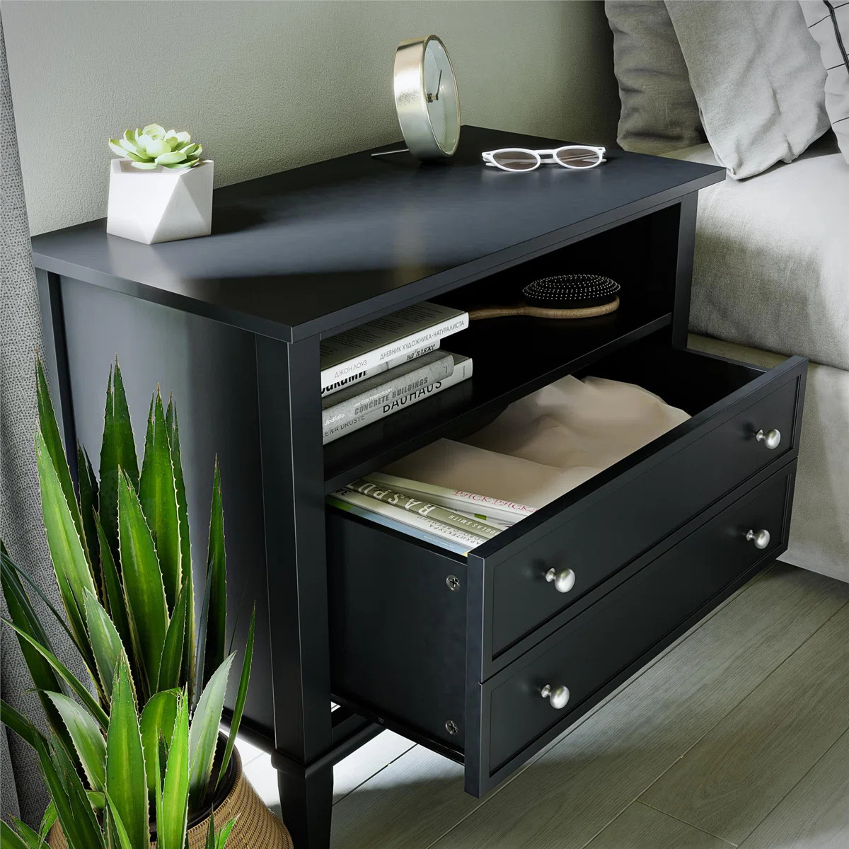 Caseton Wide Nightstand with Drawer | Wayfair North America